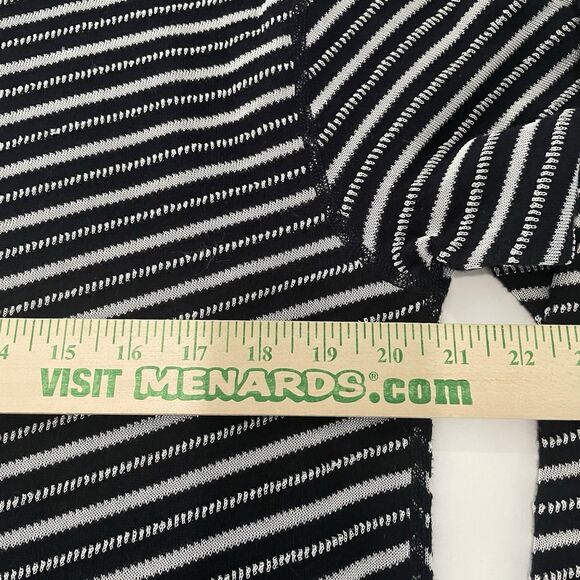 Armani Collezioni Italy Striped Navy White Top Women's L Long Sleeve Pullover - Picture 14 of 16